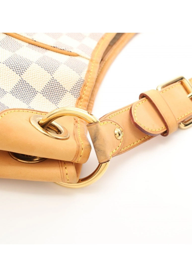 Pre-loved LOUIS VUITTON Galleria PM white checkered single Shoulder Bag PVC Genuine Leather white 10 Pre-loved LOUIS VUITTON Galleria PM white checkered single Shoulder Bag PVC Genuine Leather white - Image 8