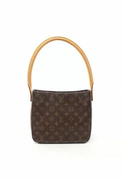 Pre-loved LOUIS VUITTON Looping MM Classic Monogram Shoulder Bag PVC Genuine Leather Brown