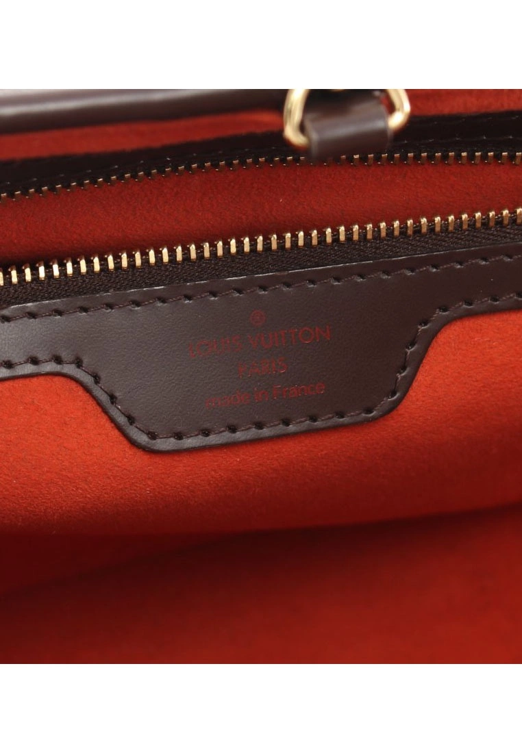 Pre-loved LOUIS VUITTON Manosque PM Black chessboard Shoulder Bag Tote Bag PVC Genuine Leather Brown 6 Pre-loved LOUIS VUITTON Manosque PM Black chessboard Shoulder Bag Tote Bag PVC Genuine Leather Brown - Image 4