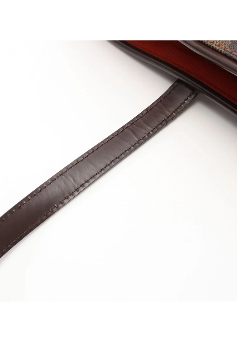 Pre-loved LOUIS VUITTON Manosque PM Black chessboard Shoulder Bag Tote Bag PVC Genuine Leather Brown 8 Pre-loved LOUIS VUITTON Manosque PM Black chessboard Shoulder Bag Tote Bag PVC Genuine Leather Brown - Image 6