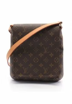 Pre-loved LOUIS VUITTON Musette salsa Short Bag Strap Classic Monogram Shoulder Bag PVC Genuine Leather Brown
