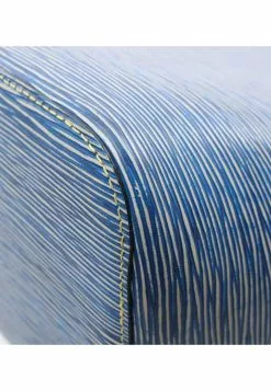 Pre-loved LOUIS VUITTON Neverfull MM Water ripple tannic cloth Shoulder Bag Genuine Leather Tote Bag Blue Black -Louis Vuitton Shop louis vuitton 9132 6978736 5