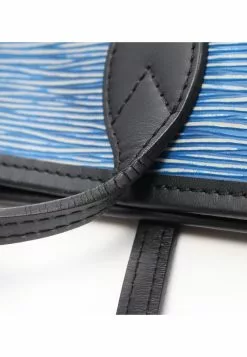 Pre-loved LOUIS VUITTON Neverfull MM Water ripple tannic cloth Shoulder Bag Genuine Leather Tote Bag Blue Black -Louis Vuitton Shop louis vuitton 9132 6978736 6
