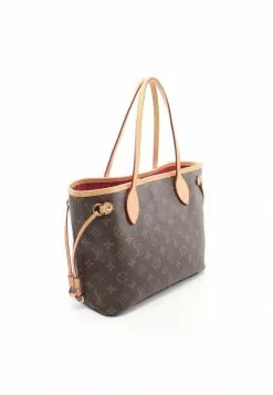 Pre-loved LOUIS VUITTON Neverfull PM Classic Monogram Pivot peony red Handbag Tote Bag PVC Genuine Leather Brown -Louis Vuitton Shop louis vuitton 9137 1778736 2