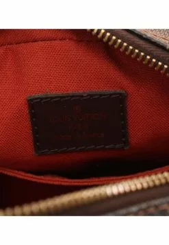 Pre-loved LOUIS VUITTON Olav PM Black chessboard Shoulder Bag PVC Genuine Leather Brown -Louis Vuitton Shop louis vuitton 9141 6878736 4