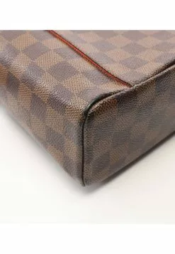 Pre-loved LOUIS VUITTON Olav PM Black chessboard Shoulder Bag PVC Genuine Leather Brown -Louis Vuitton Shop louis vuitton 9142 6878736 5