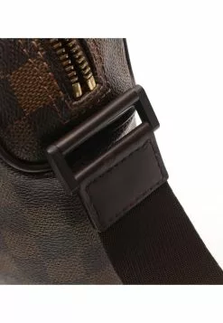 Pre-loved LOUIS VUITTON Olav PM Black chessboard Shoulder Bag PVC Genuine Leather Brown -Louis Vuitton Shop louis vuitton 9142 6878736 7