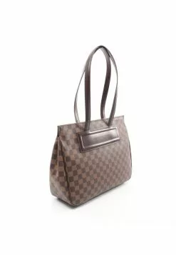 Pre-loved LOUIS VUITTON Parioli PM Black chessboard Shoulder Bag Tote Bag PVC Genuine Leather Brown -Louis Vuitton Shop louis vuitton 9146 9588736 2
