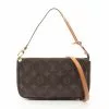 Pre-loved LOUIS VUITTON Pochette Accessoires Classic Monogram Handbag PVC Genuine Leather Brown 2 Way Style With Extra Bag Strap -Louis Vuitton Shop louis vuitton 9151 2288736 1