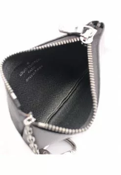 Pre-loved LOUIS VUITTON Pochette Cle Monogram Eclipse Reverse Coin Pouch PVC Black Grey With Key Ring -Louis Vuitton Shop louis vuitton 9153 0288736 3