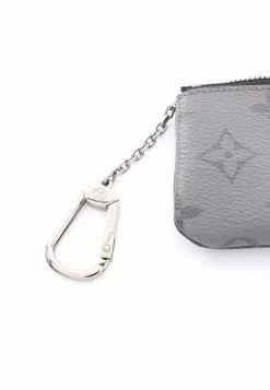 Pre-loved LOUIS VUITTON Pochette Cle Monogram Eclipse Reverse Coin Pouch PVC Black Grey With Key Ring -Louis Vuitton Shop louis vuitton 9153 0288736 5
