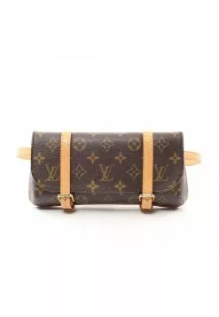 Pre-loved LOUIS VUITTON Pochette Marelle Classic Monogram handcarry bag belt bag PVC Genuine Leather Brown