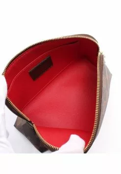 Pre-loved LOUIS VUITTON Pochette Cosmetic Pouch Black chessboard Cosmetic Pouch PVC Brown -Louis Vuitton Shop louis vuitton 9158 5288736 3