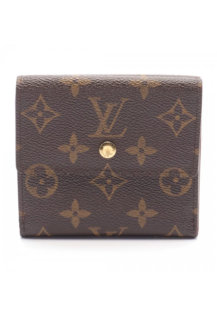 Pre-loved LOUIS VUITTON Porte monnaie billet cartecredit Classic Monogram tri-fold Wallet Twin Wallet PVC Genuine Leather Brown 3 Pre-loved LOUIS VUITTON Porte monnaie billet cartecredit Classic Monogram tri-fold Wallet Twin Wallet PVC Genuine Leather Brown