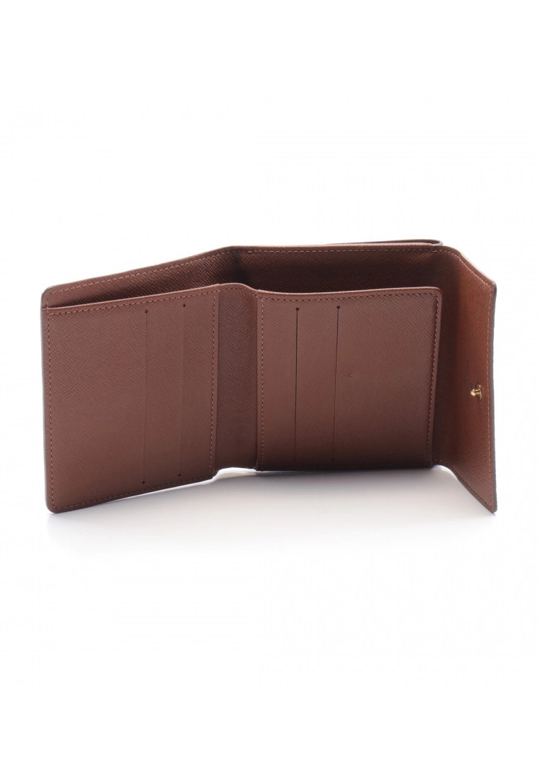 Pre-loved LOUIS VUITTON Porte monnaie billet cartecredit Classic Monogram tri-fold Wallet Twin Wallet PVC Genuine Leather Brown 5 Pre-loved LOUIS VUITTON Porte monnaie billet cartecredit Classic Monogram tri-fold Wallet Twin Wallet PVC Genuine Leather Brown - Image 3