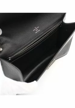 Pre-loved LOUIS VUITTON Selenga Fine grain dark grey clutch Leather handbag Black -Louis Vuitton Shop louis vuitton 9175 7188736 3