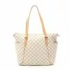 Pre-loved LOUIS VUITTON Totally MM white checkered Shoulder Bag Tote Bag PVC Genuine Leather white -Louis Vuitton Shop louis vuitton 9185 9188736 1