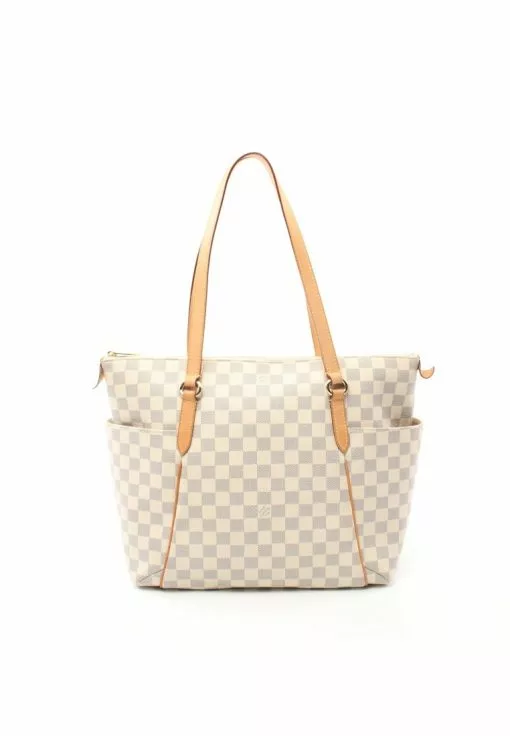 Pre-loved LOUIS VUITTON Totally MM white checkered Shoulder Bag Tote Bag PVC Genuine Leather white 7 Pre-loved LOUIS VUITTON Totally MM white checkered Shoulder Bag Tote Bag PVC Genuine Leather white -Louis Vuitton Shop louis vuitton 9185 9188736 1