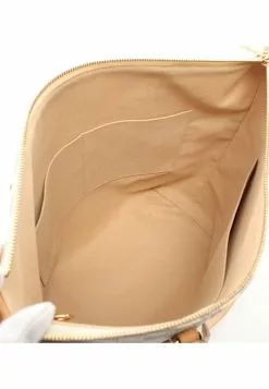 Pre-loved LOUIS VUITTON Totally MM white checkered Shoulder Bag Tote Bag PVC Genuine Leather white -Louis Vuitton Shop louis vuitton 9186 9188736 3