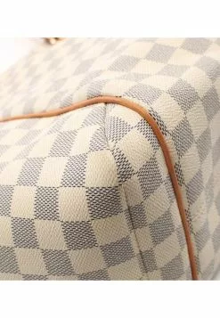 Pre-loved LOUIS VUITTON Totally MM white checkered Shoulder Bag Tote Bag PVC Genuine Leather white -Louis Vuitton Shop louis vuitton 9186 9188736 5