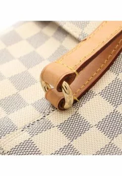 Pre-loved LOUIS VUITTON Totally MM white checkered Shoulder Bag Tote Bag PVC Genuine Leather white -Louis Vuitton Shop louis vuitton 9186 9188736 8