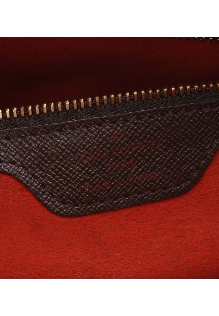 Pre-loved LOUIS VUITTON Triana Black chessboard Handbag PVC Genuine Leather Brown 6 Pre-loved LOUIS VUITTON Triana Black chessboard Handbag PVC Genuine Leather Brown - Image 4