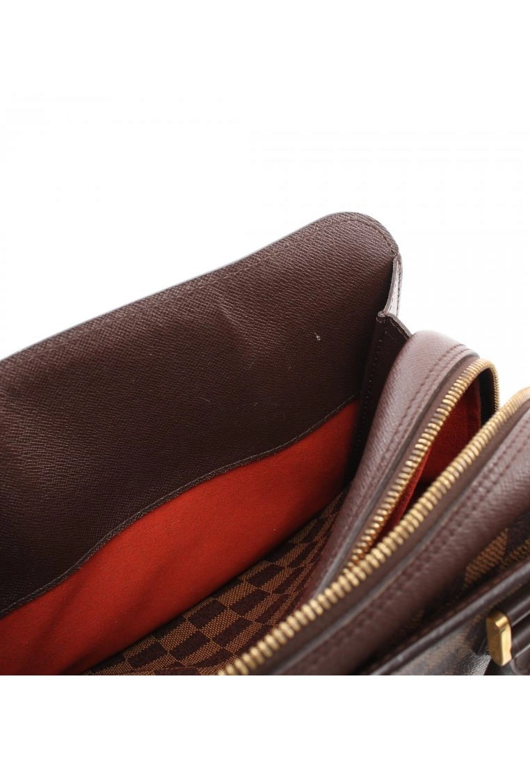 Pre-loved LOUIS VUITTON Triana Black chessboard Handbag PVC Genuine Leather Brown 10 Pre-loved LOUIS VUITTON Triana Black chessboard Handbag PVC Genuine Leather Brown - Image 8