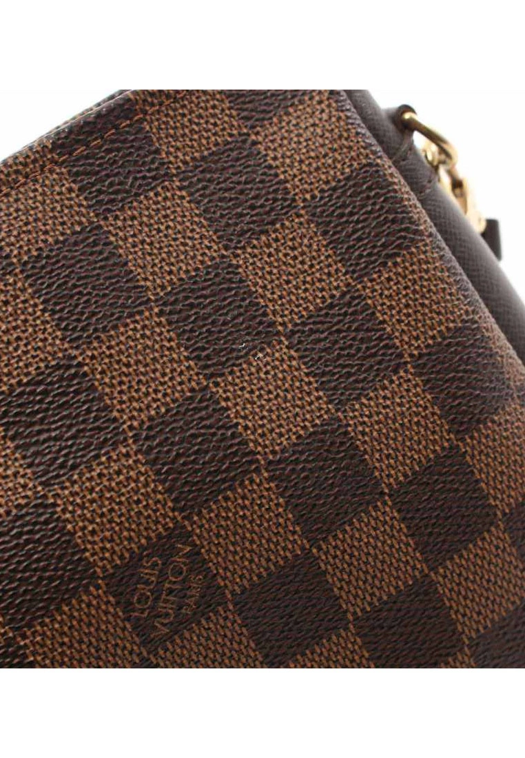 Pre-loved LOUIS VUITTON Trousse Make Up Black chessboard Handbag PVC Genuine Leather Brown 10 Pre-loved LOUIS VUITTON Trousse Make Up Black chessboard Handbag PVC Genuine Leather Brown - Image 8