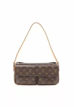 Pre-loved LOUIS VUITTON Viva cite MM Classic Monogram Shoulder Bag PVC Genuine Leather Brown