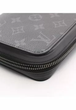 Pre-loved LOUIS VUITTON Zippy XL Monogram Eclipse Long round zipper Wallet PVC Genuine Leather Black -Louis Vuitton Shop louis vuitton 9199 0988736 6
