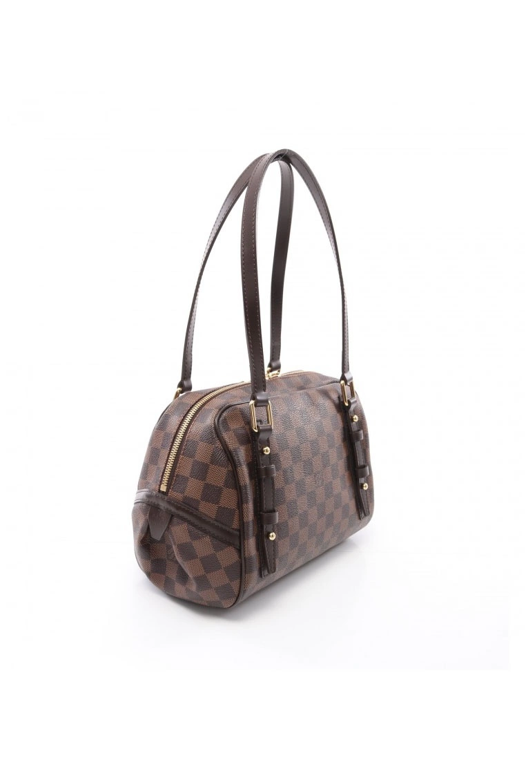 Pre-loved LOUIS VUITTON Livington PM Checkered Ebony Shoulder Bag PVC Leatherwear Brown 4 Pre-loved LOUIS VUITTON Livington PM Checkered Ebony Shoulder Bag PVC Leatherwear Brown - Image 2