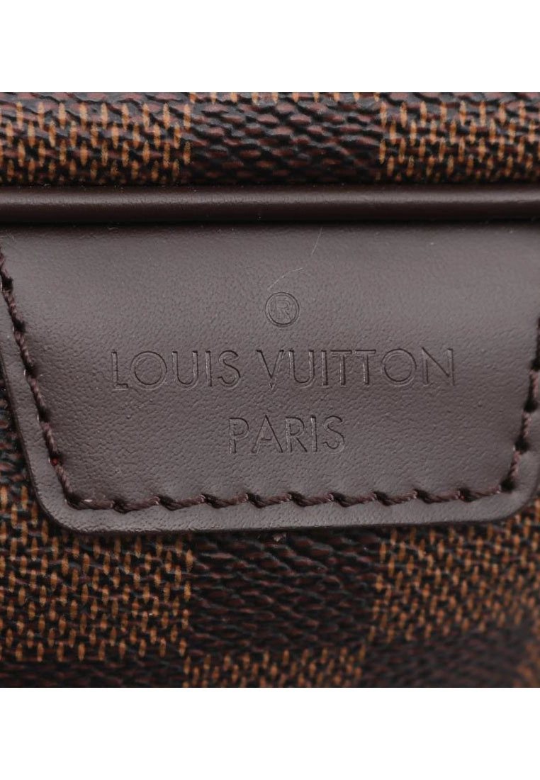 Pre-loved LOUIS VUITTON Livington PM Checkered Ebony Shoulder Bag PVC Leatherwear Brown 6 Pre-loved LOUIS VUITTON Livington PM Checkered Ebony Shoulder Bag PVC Leatherwear Brown - Image 4