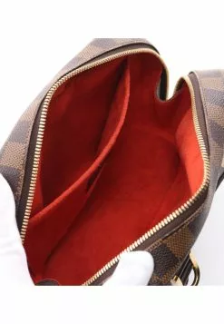 Pre-loved LOUIS VUITTON Saria Small Checkered Ebony clutch PVC Leatherwear Brown -Louis Vuitton Shop louis vuitton 9209 5098736 3