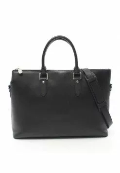 Pre-loved LOUIS VUITTON Fine grain black briefcase Business package Genuine Leather Black 2 Way Style