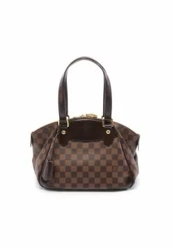 Pre-loved LOUIS VUITTON Verona PM Damier ebene Shoulder Bag PVC Leather Brown