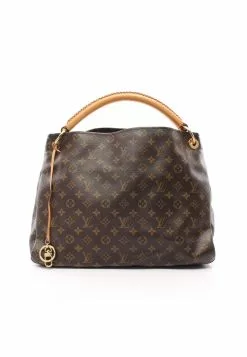 Pre-loved LOUIS VUITTON Artsy MM Classic Monogram Shoulder Bag PVC Genuine Leather Brown