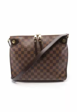 Pre-loved LOUIS VUITTON Duomo Damier ebene Shoulder Bag PVC Leather Brown