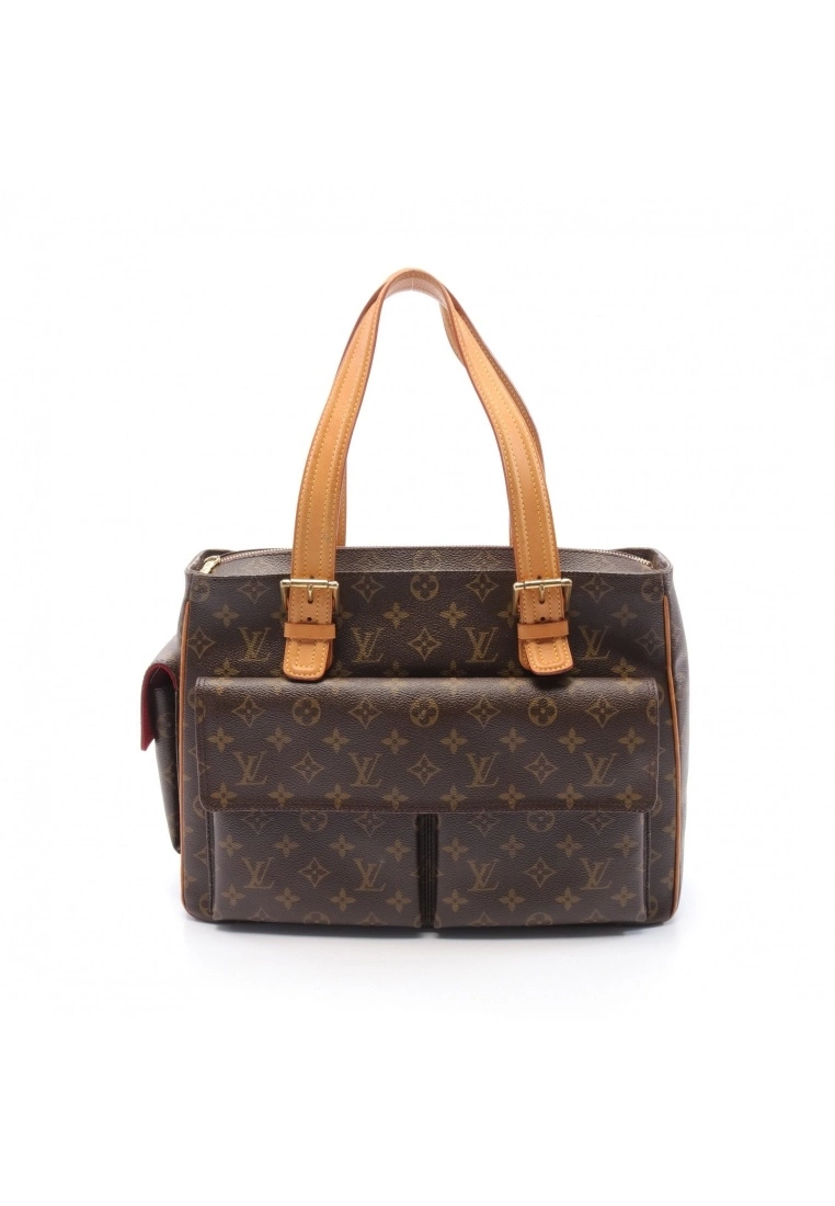 Pre-loved LOUIS VUITTON Multiple cite Classic Monogram Handbag PVC Genuine Leather Brown 3 Pre-loved LOUIS VUITTON Multiple cite Classic Monogram Handbag PVC Genuine Leather Brown