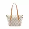 Pre-loved LOUIS VUITTON Totally PM white checkered Shoulder Bag Tote Bag PVC Genuine Leather white -Louis Vuitton Shop louis vuitton 9352 9313836 1