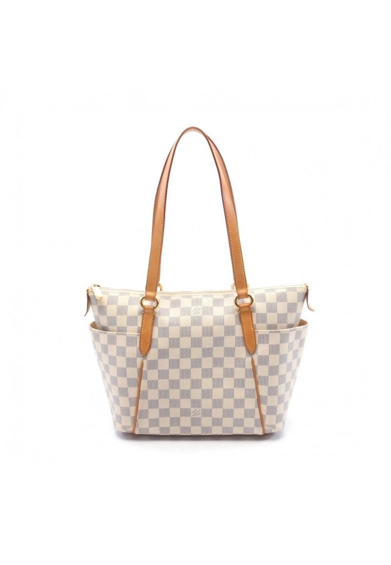 Pre-loved LOUIS VUITTON Totally PM white checkered Shoulder Bag Tote Bag PVC Genuine Leather white 3 Pre-loved LOUIS VUITTON Totally PM white checkered Shoulder Bag Tote Bag PVC Genuine Leather white