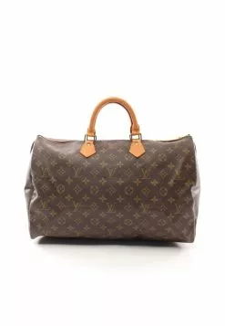 Pre-loved LOUIS VUITTON Speedy40 Classic Monogram Handbag PVC Genuine Leather Brown