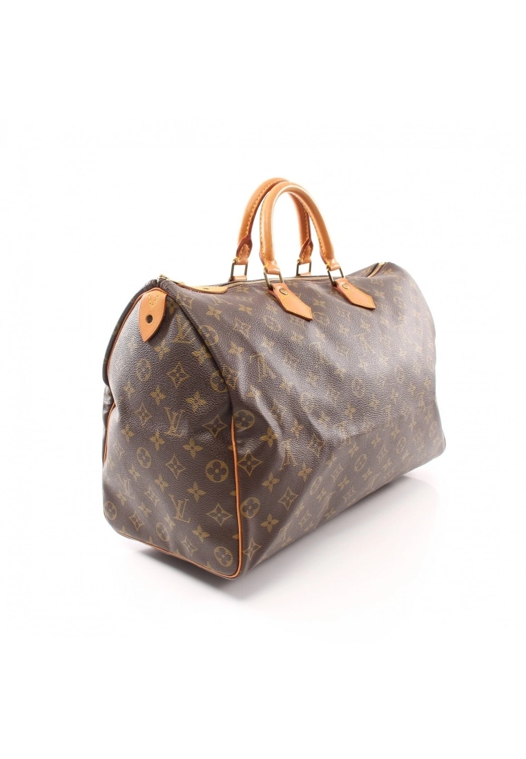 Pre-loved LOUIS VUITTON Speedy40 Classic Monogram Handbag PVC Genuine Leather Brown 4 Pre-loved LOUIS VUITTON Speedy40 Classic Monogram Handbag PVC Genuine Leather Brown - Image 2