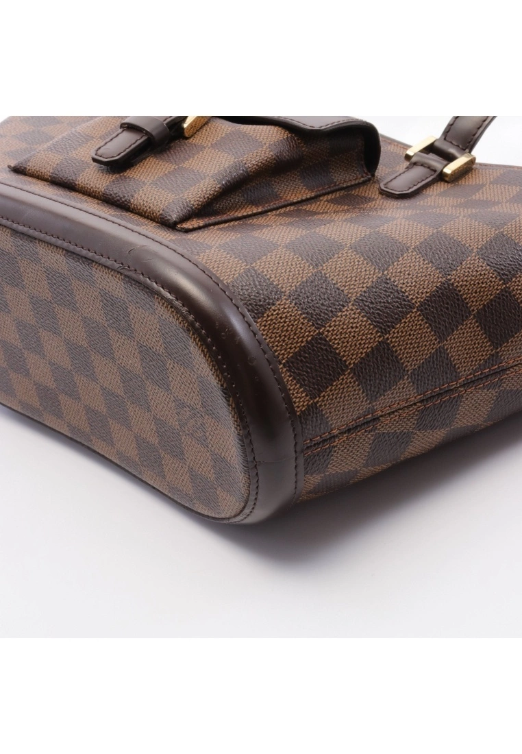 Pre-loved LOUIS VUITTON Manosque PM Black checkerboard grid Shoulder Bag Tote Bag PVC Genuine Leather Brown 10 Pre-loved LOUIS VUITTON Manosque PM Black checkerboard grid Shoulder Bag Tote Bag PVC Genuine Leather Brown - Image 8