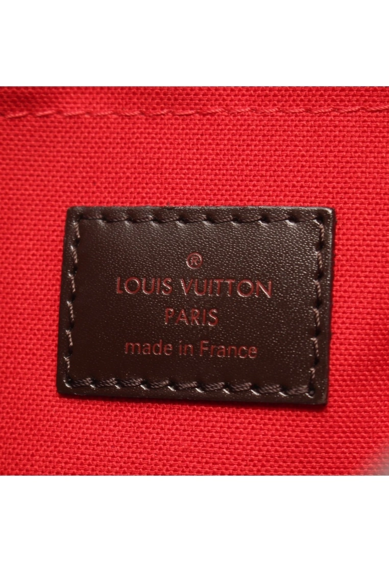 Pre-loved LOUIS VUITTON Thames PM Black checkerboard grid Shoulder Bag PVC Genuine Leather Brown 6 Pre-loved LOUIS VUITTON Thames PM Black checkerboard grid Shoulder Bag PVC Genuine Leather Brown - Image 4