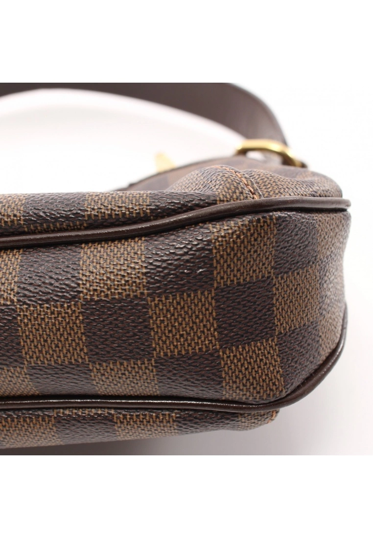 Pre-loved LOUIS VUITTON Thames PM Black checkerboard grid Shoulder Bag PVC Genuine Leather Brown 8 Pre-loved LOUIS VUITTON Thames PM Black checkerboard grid Shoulder Bag PVC Genuine Leather Brown - Image 6