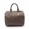 Pre-loved LOUIS VUITTON Speedy25 Black checkerboard grid Handbag PVC Genuine Leather Brown -Louis Vuitton Shop louis vuitton 9358 9813836 1