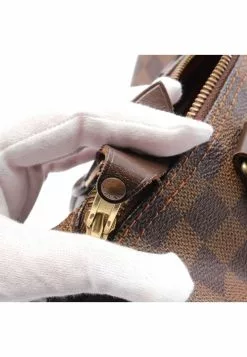 Pre-loved LOUIS VUITTON Speedy25 Black checkerboard grid Handbag PVC Genuine Leather Brown 14 Pre-loved LOUIS VUITTON Speedy25 Black checkerboard grid Handbag PVC Genuine Leather Brown -Louis Vuitton Shop louis vuitton 9359 9813836 5