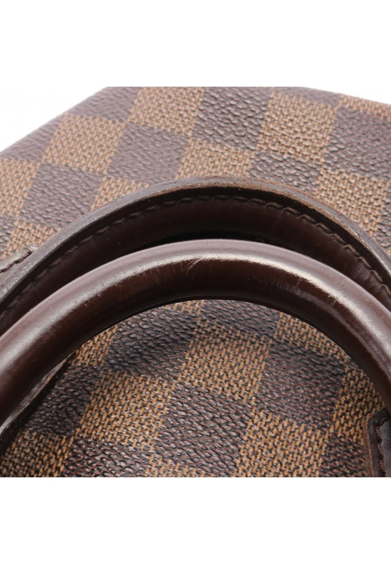 Pre-loved LOUIS VUITTON Speedy25 Black checkerboard grid Handbag PVC Genuine Leather Brown 10 Pre-loved LOUIS VUITTON Speedy25 Black checkerboard grid Handbag PVC Genuine Leather Brown - Image 8