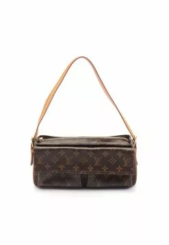 Pre-loved LOUIS VUITTON Viva cite MM Classic Monogram Shoulder Bag PVC Genuine Leather Brown