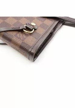 Pre-loved LOUIS VUITTON Neverfull PM Black checkerboard grid Handbag Tote Bag PVC Genuine Leather Brown -Louis Vuitton Shop louis vuitton 9363 9613836 7